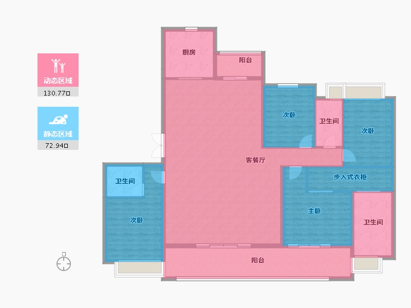 云南省-昆明市-锦粼天序-187.09-户型库-动静分区