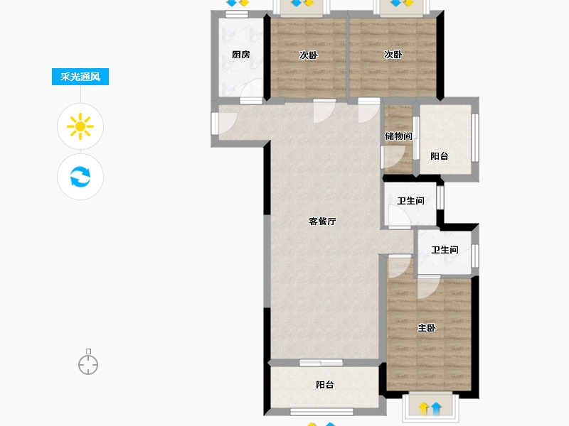 福建省-龙岩市-武平-105.00-户型库-采光通风