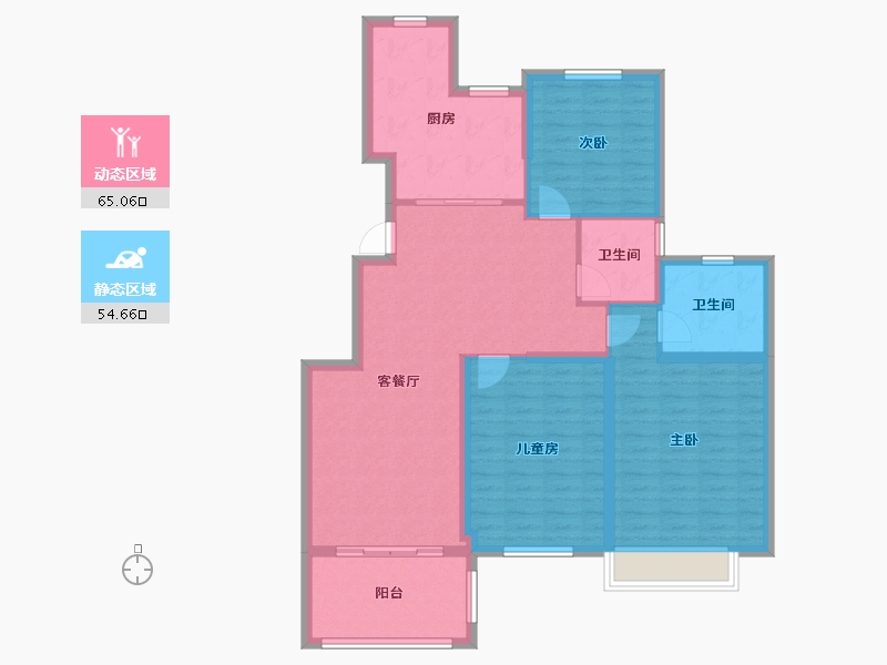 湖北省-黄石市-中冶黄石公园-108.00-户型库-动静分区