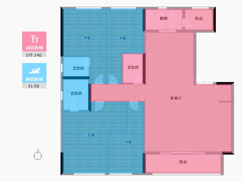 云南省-昆明市-融创九雲府-180.86-户型库-动静分区