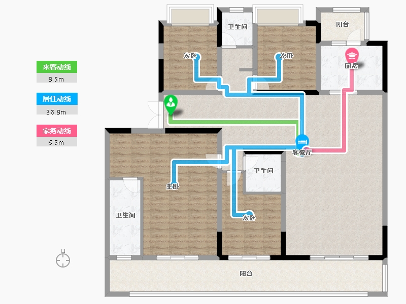 云南省-昆明市-融创九雲府-168.80-户型库-动静线