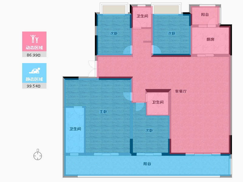 云南省-昆明市-融创九雲府-168.80-户型库-动静分区