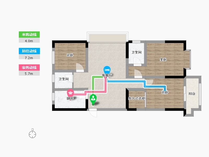 河北省-保定市-紫竹苑-90.00-户型库-动静线