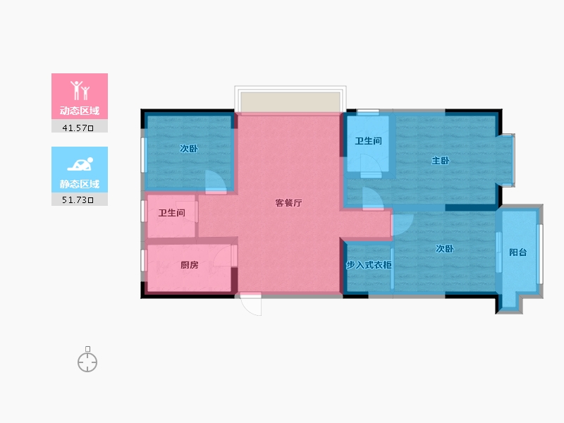 河北省-保定市-紫竹苑-90.00-户型库-动静分区