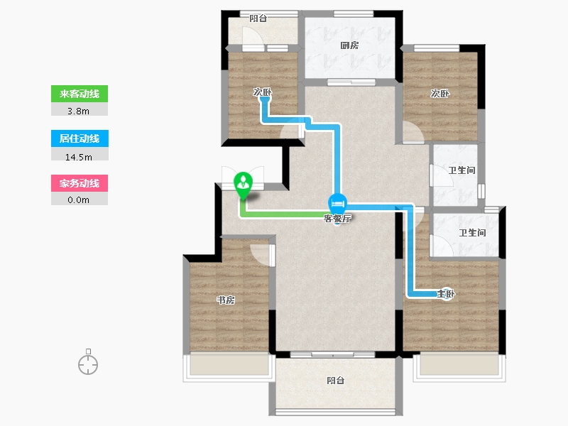 河南省-洛阳市-银隆·同心湖畔-110.41-户型库-动静线