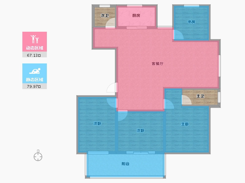 江苏省-镇江市-天怡·南郡-141.69-户型库-动静分区