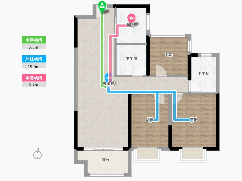 江苏省-镇江市-海伦堡协信峰汇苑·悦邻-87.01-户型库-动静线