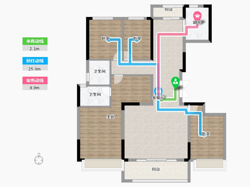 河南省-洛阳市-美景永宁府-132.94-户型库-动静线