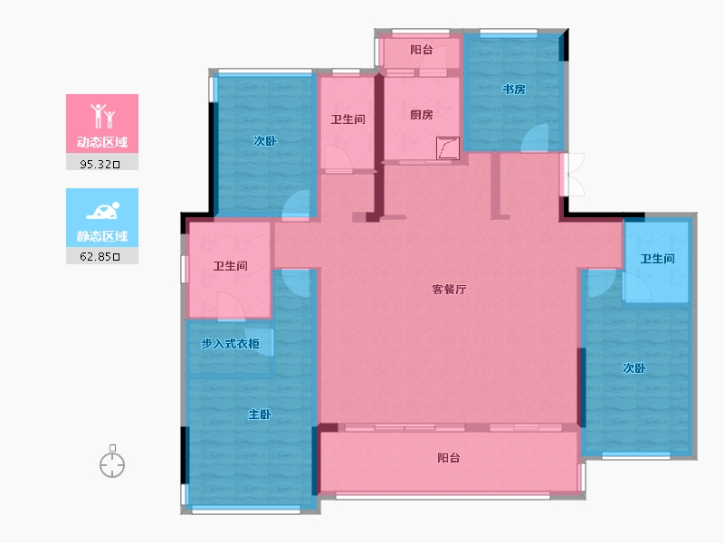 四川省-成都市-中粮武侯瑞府-142.15-户型库-动静分区