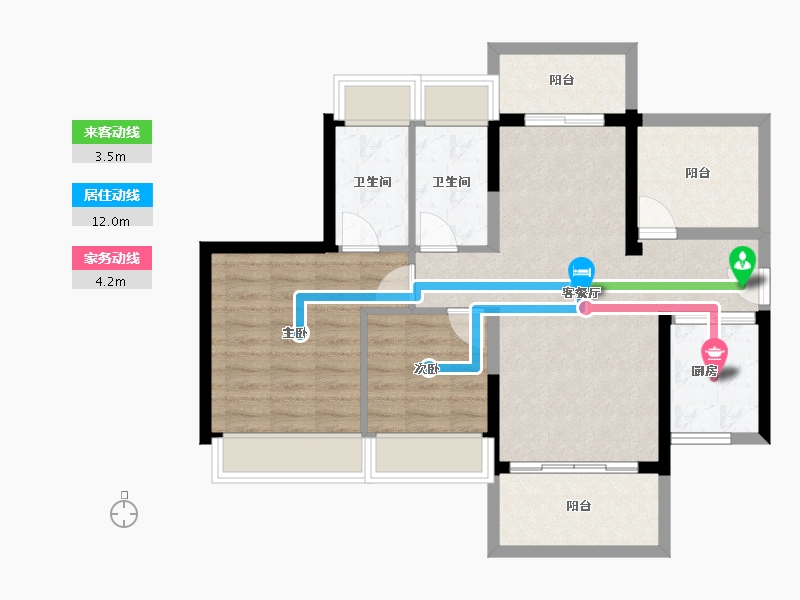 广东省-惠州市-佳兆业东江熙园-77.60-户型库-动静线