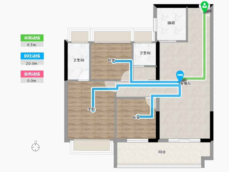 湖北省-襄阳市-南漳碧桂园-88.00-户型库-动静线