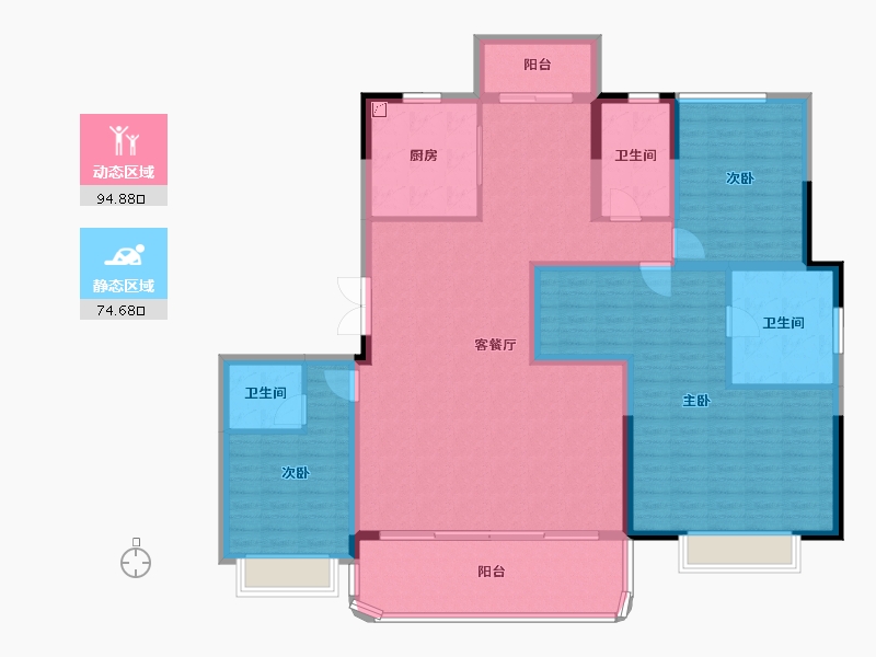 四川省-宜宾市-绿地宜宾城际空间站-153.71-户型库-动静分区