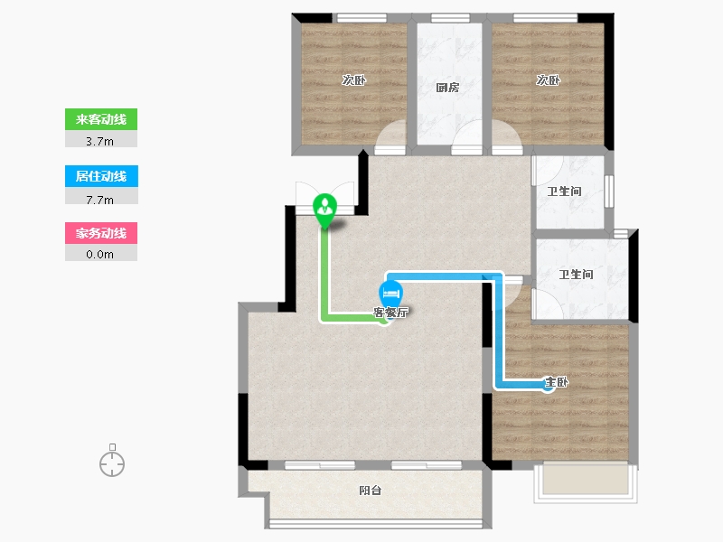 河南省-洛阳市-香麓湾-95.32-户型库-动静线