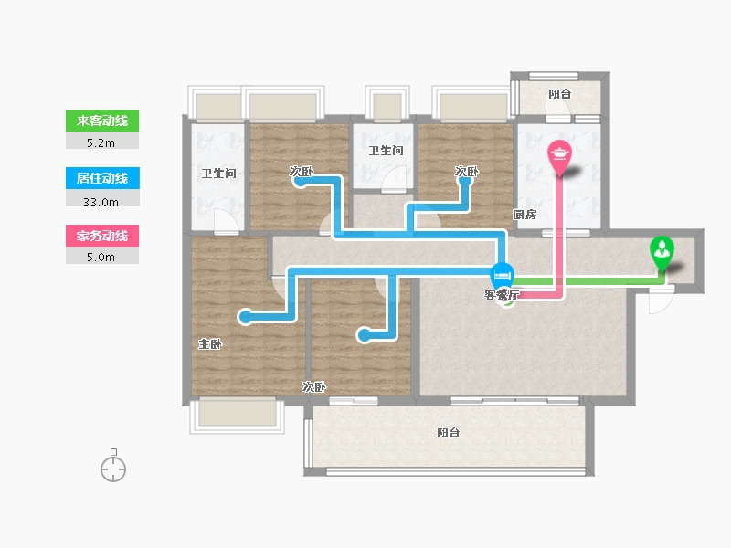 云南省-昆明市-锦粼天序-114.40-户型库-动静线