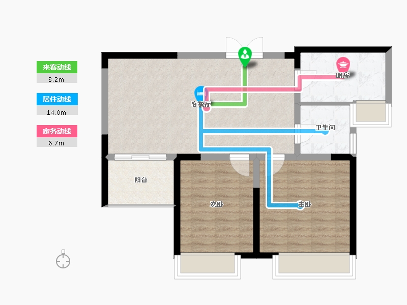 河南省-洛阳市-建业龙城-71.13-户型库-动静线