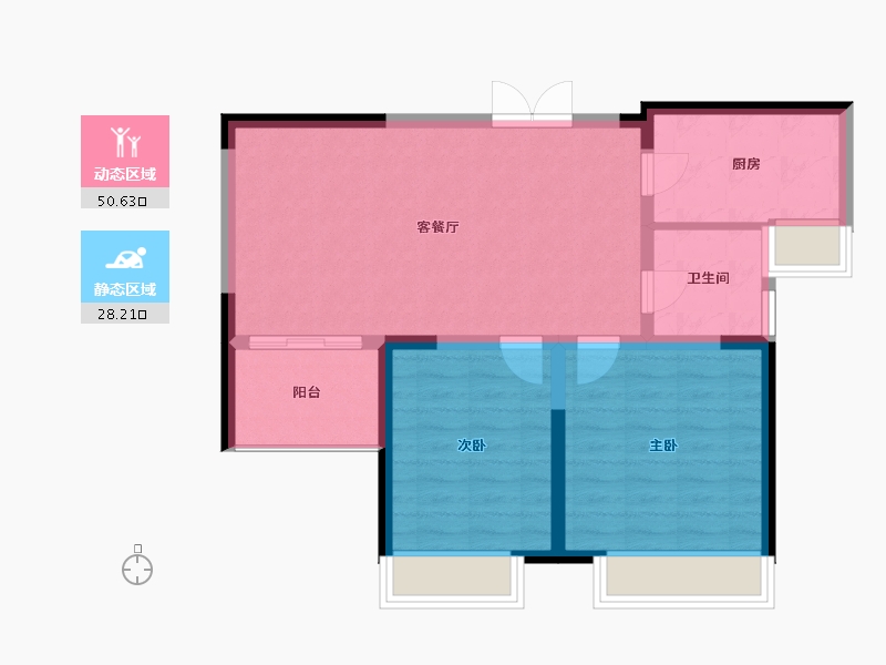 河南省-洛阳市-建业龙城-71.13-户型库-动静分区