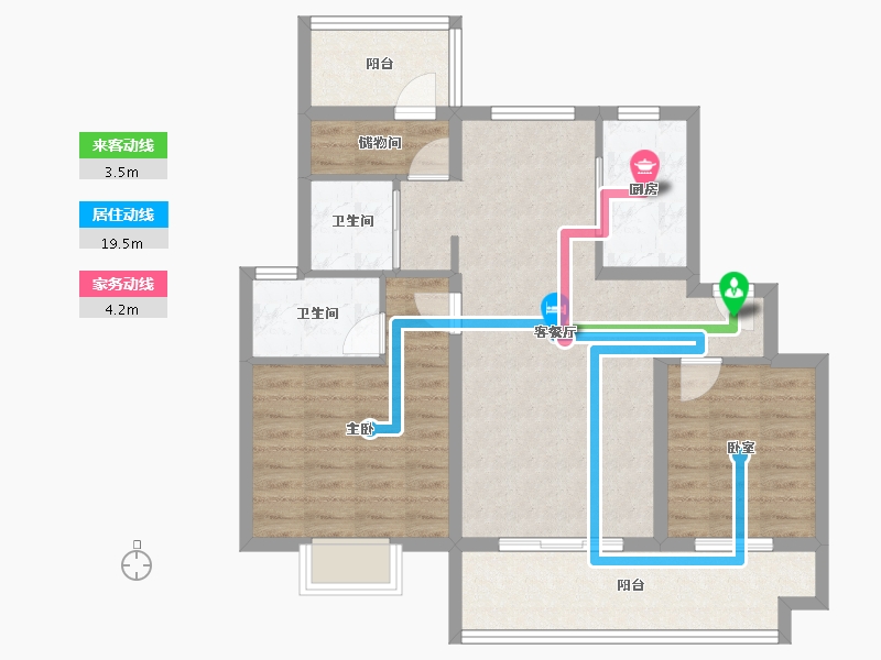 江苏省-镇江市-碧桂园柏悦华府-82.40-户型库-动静线