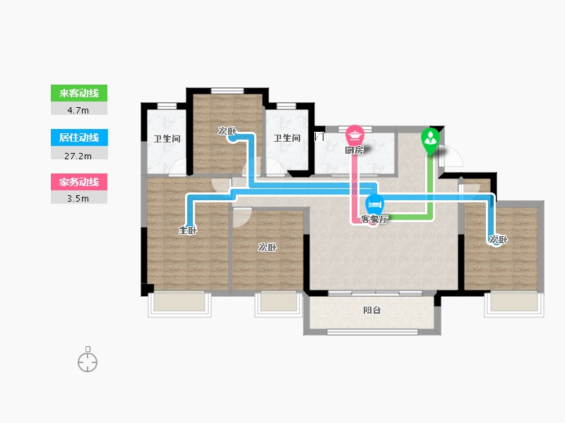 江苏省-无锡市-香逸玺悦-103.93-户型库-动静线