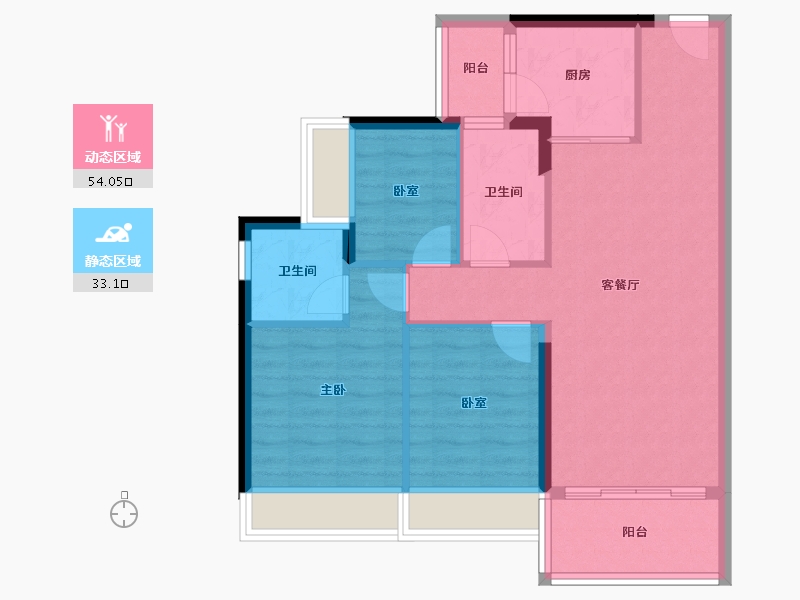 广东省-惠州市-碧桂园南站新城-78.21-户型库-动静分区