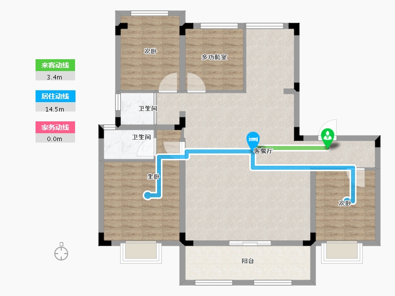 河南省-驻马店市-碧桂园天御府-113.90-户型库-动静线