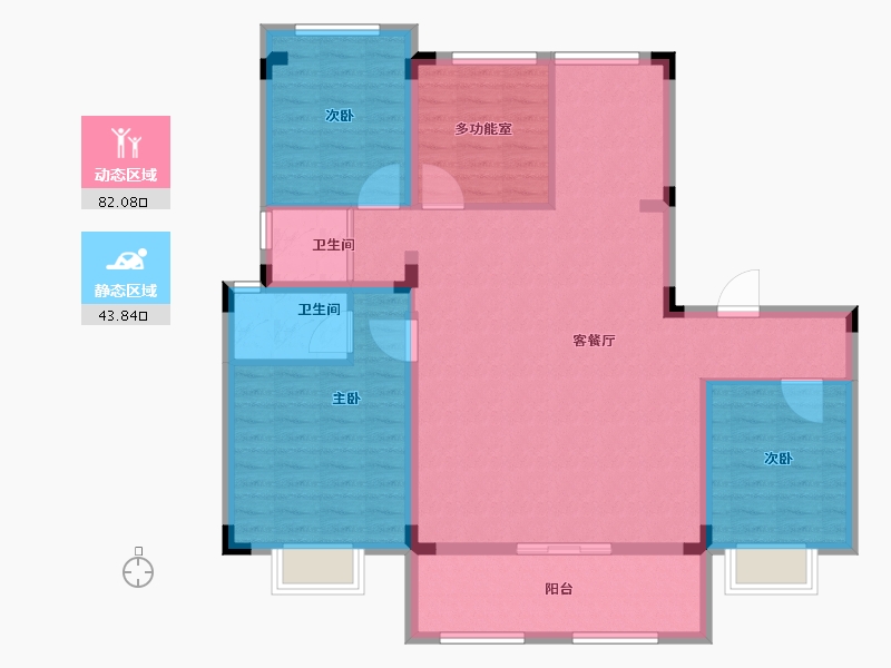 河南省-驻马店市-碧桂园天御府-113.90-户型库-动静分区