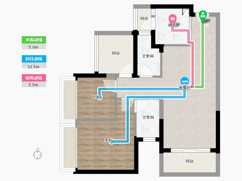 广东省-惠州市-龙光玖瑞府-68.30-户型库-动静线