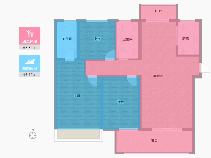 河南省-洛阳市-江山名邸-103.06-户型库-动静分区