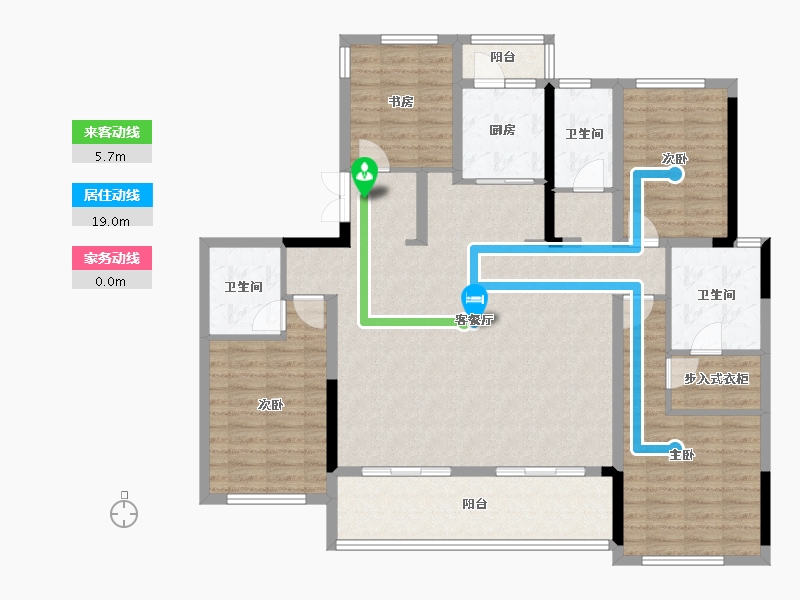 四川省-成都市-中粮武侯瑞府-136.81-户型库-动静线