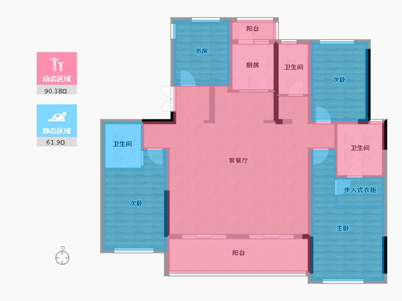 四川省-成都市-中粮武侯瑞府-136.81-户型库-动静分区