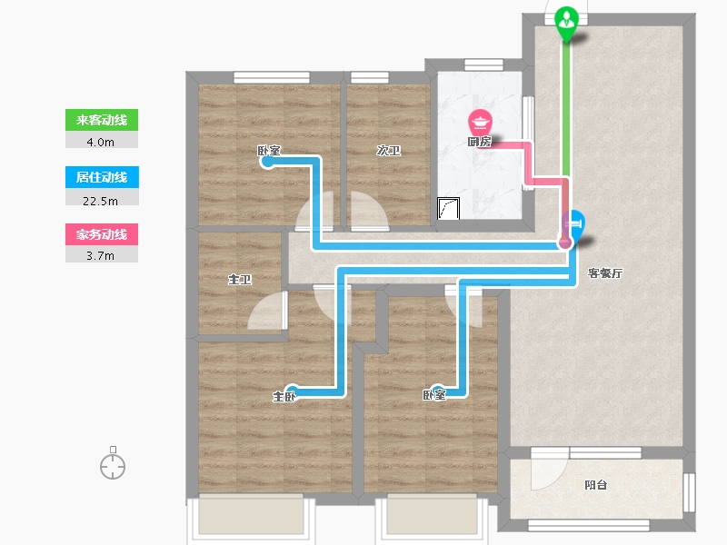 山东省-潍坊市-融创融公馆-84.39-户型库-动静线