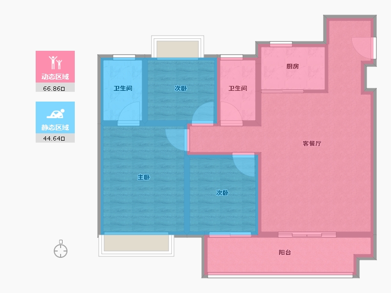 江苏省-宿迁市-卓越华耀时代-100.01-户型库-动静分区