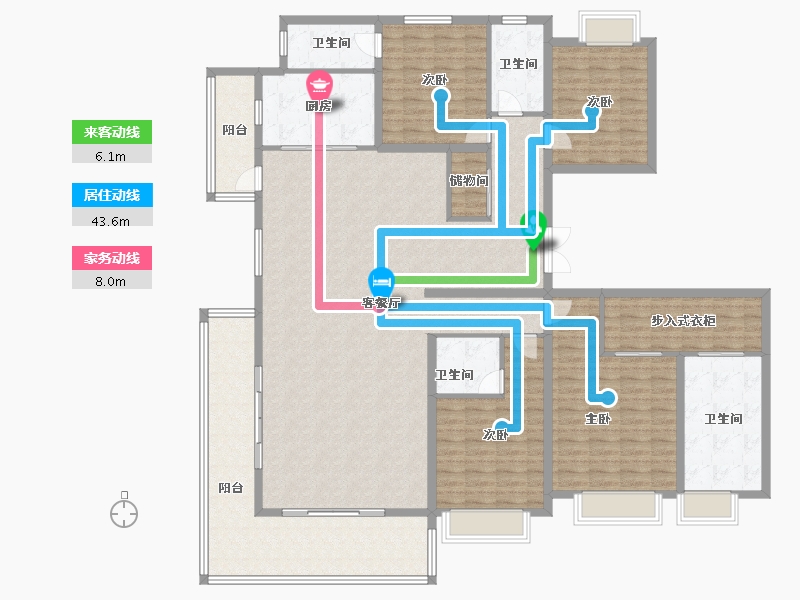 云南省-昆明市-锦粼天序-207.20-户型库-动静线