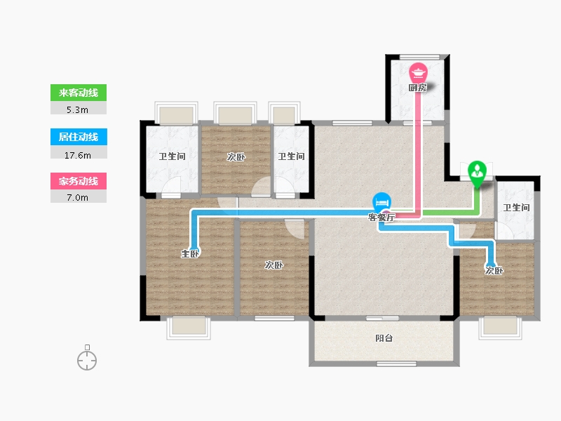 河南省-驻马店市-碧桂园天御府-154.25-户型库-动静线