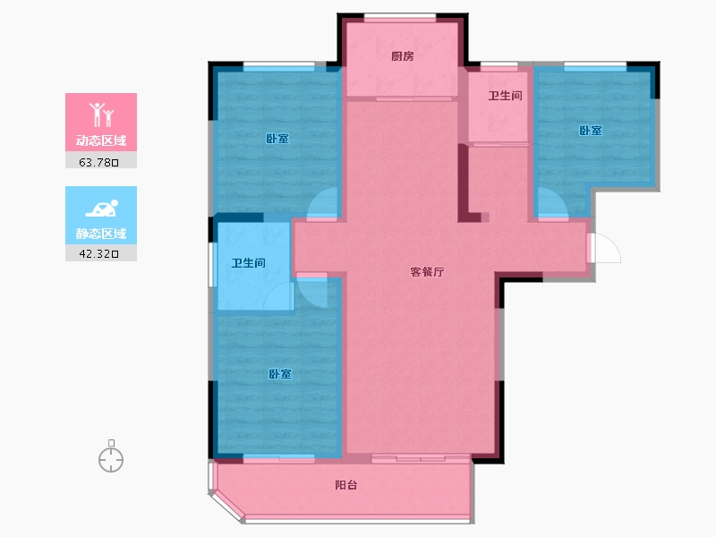 河南省-洛阳市-万象嵩州府-94.85-户型库-动静分区