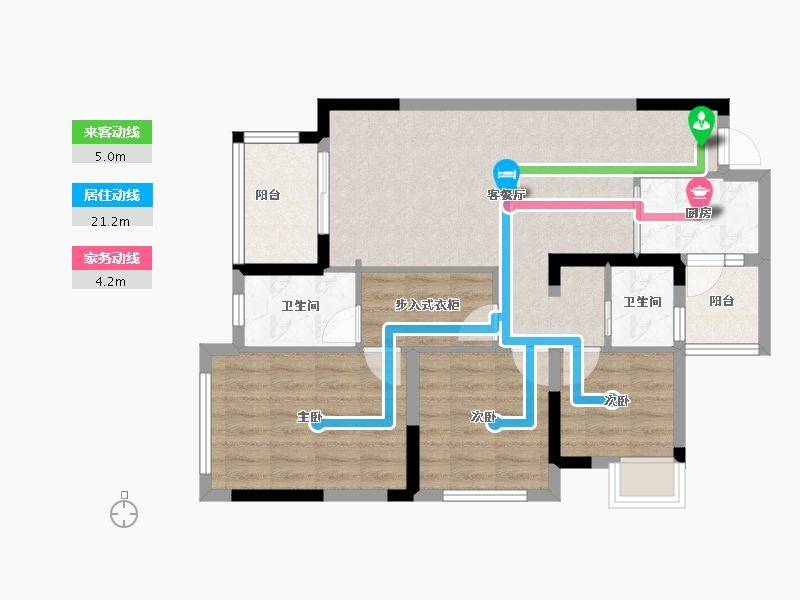 四川省-成都市-西宸春天-75.15-户型库-动静线