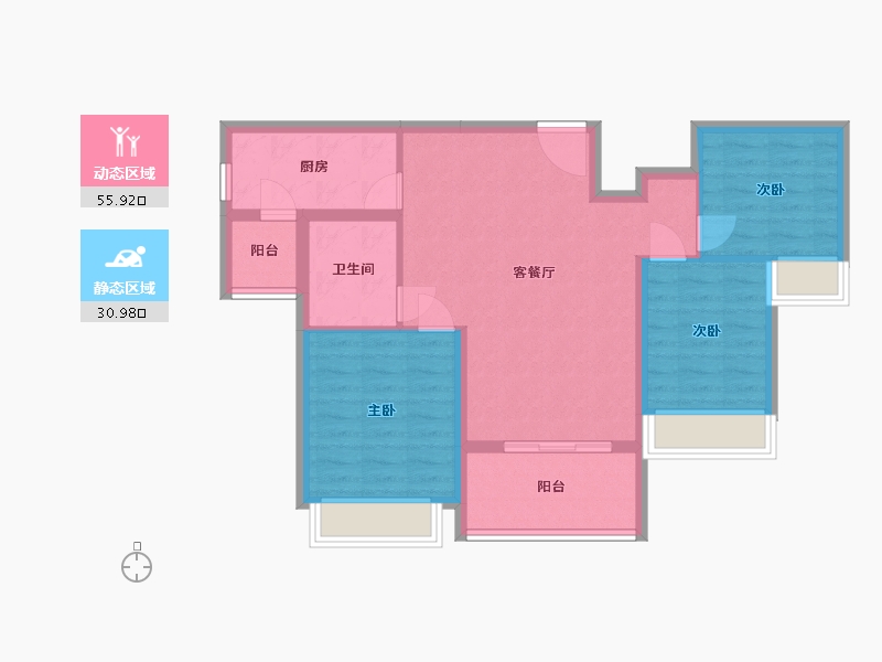 四川省-成都市-恒大未来城4期-77.69-户型库-动静分区