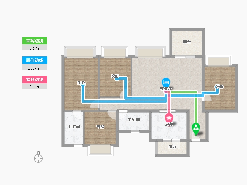 重庆-重庆市-江山雲出-112.22-户型库-动静线