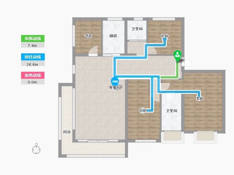 河南省-洛阳市-碧桂园玖玺台-114.14-户型库-动静线