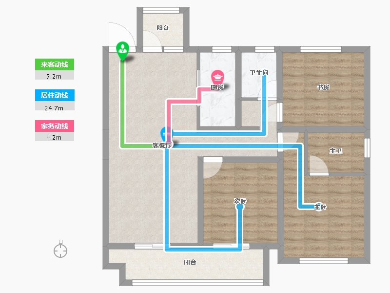 四川省-成都市-天府西苑-89.87-户型库-动静线