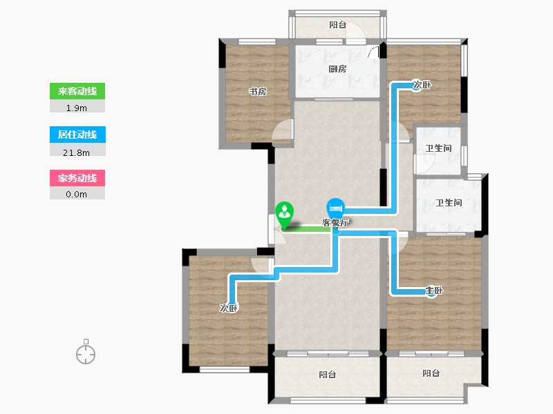 湖南省-岳阳市-江河颐璟城-102.00-户型库-动静线