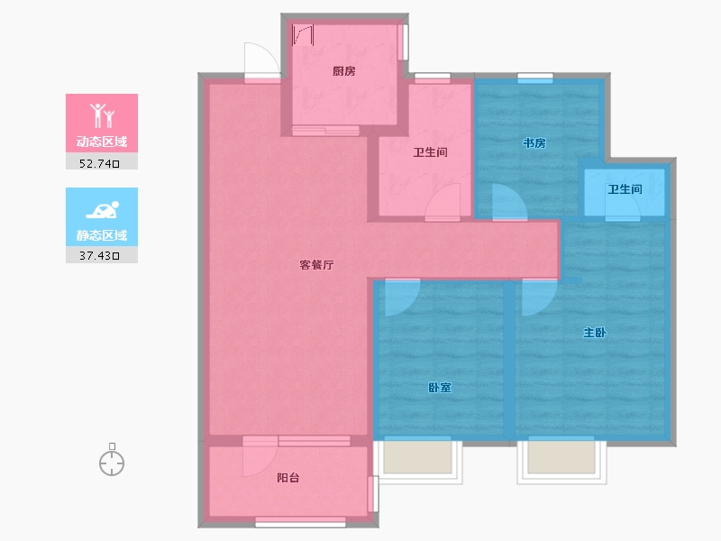 山东省-青岛市-绿地国科健康科技小镇-80.75-户型库-动静分区