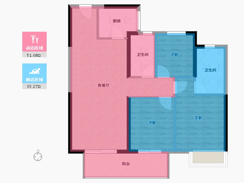 河南省-洛阳市-蓝光钰泷府-77.86-户型库-动静分区