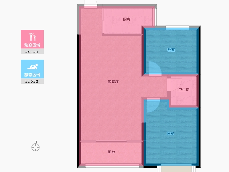 甘肃省-天水市-昊泰翡翠城-58.50-户型库-动静分区