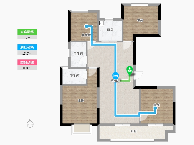 浙江省-宁波市-碧桂园泊蔚里-97.00-户型库-动静线