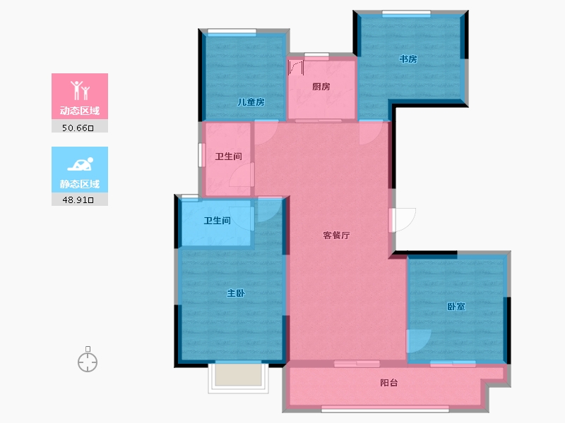 浙江省-宁波市-碧桂园泊蔚里-97.00-户型库-动静分区