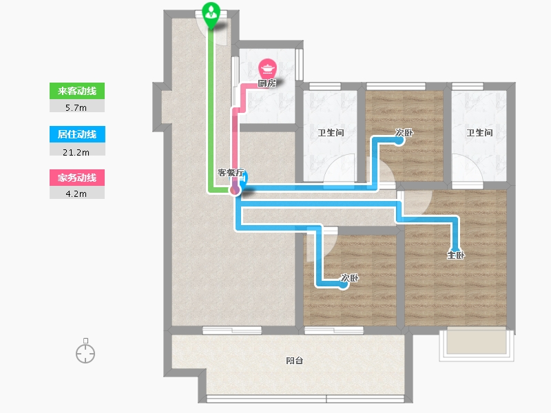 江苏省-宿迁市-融创时代未来城-92.80-户型库-动静线