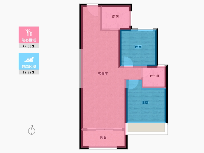 甘肃省-天水市-寰居·元丰御苑-59.53-户型库-动静分区