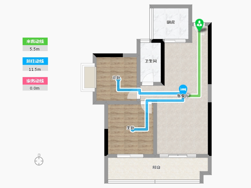 湖南省-湘潭市-万憬欣悦玲珑-70.07-户型库-动静线