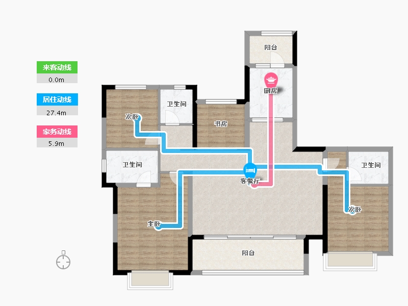 河南省-洛阳市-蓝光钰泷府-128.19-户型库-动静线