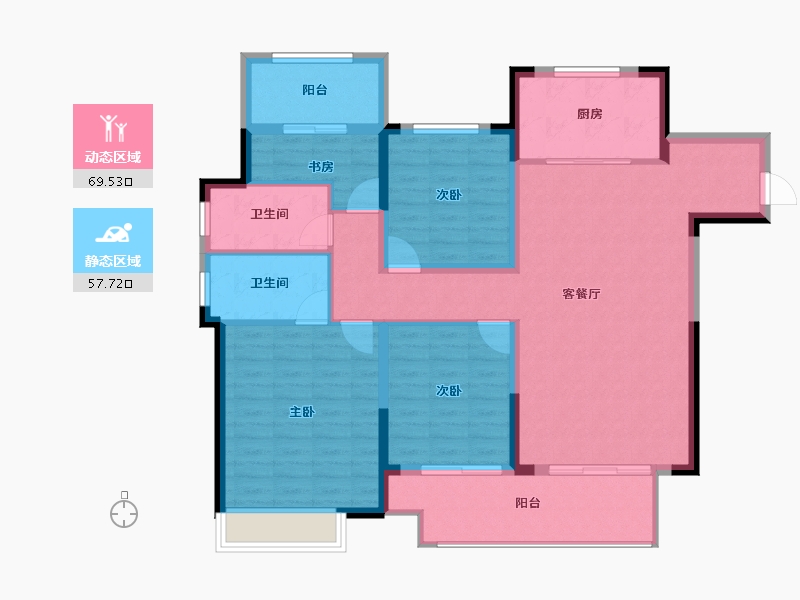 河南省-洛阳市-绿都凤启开元-114.87-户型库-动静分区